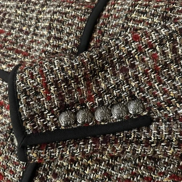 NEW Veronica Beard Watkins Dickey Tweed Collarless Jacket Grey Multi | size 2 - Picture 15 of 15